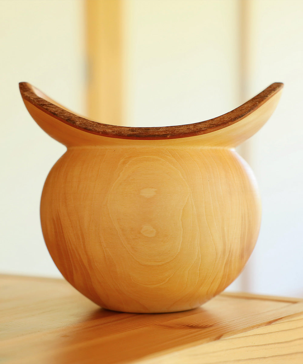 新品 特上品 桑の木の花瓶✨置物 花器 木工品 ハンドメイド 花やか